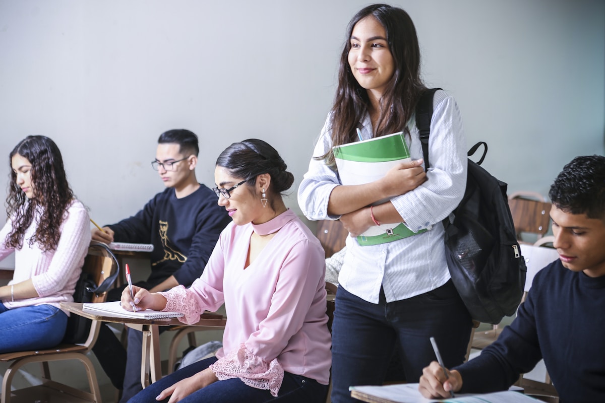 Students developing problem-solving and critical thinking skills