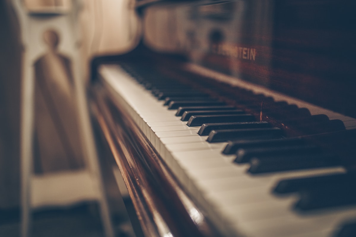 The piano keyboard displays a repeating mathematical pattern