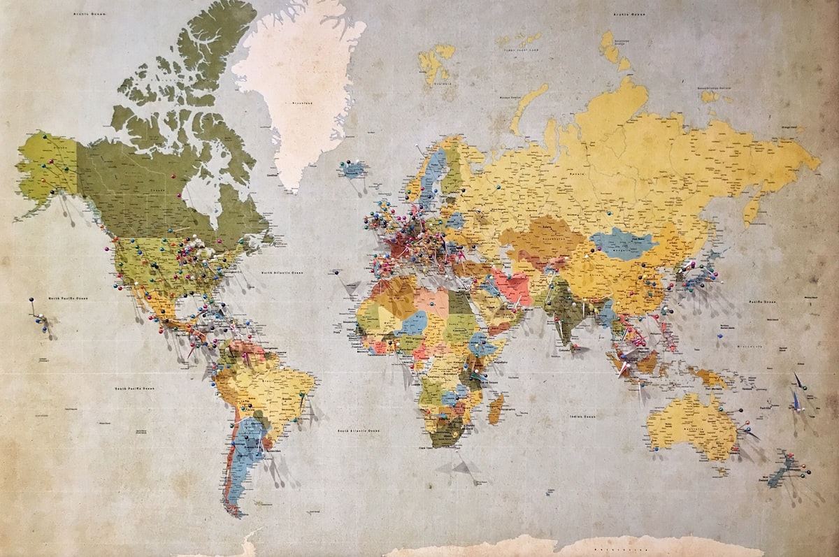 An old map represents the long human quest to chart the world