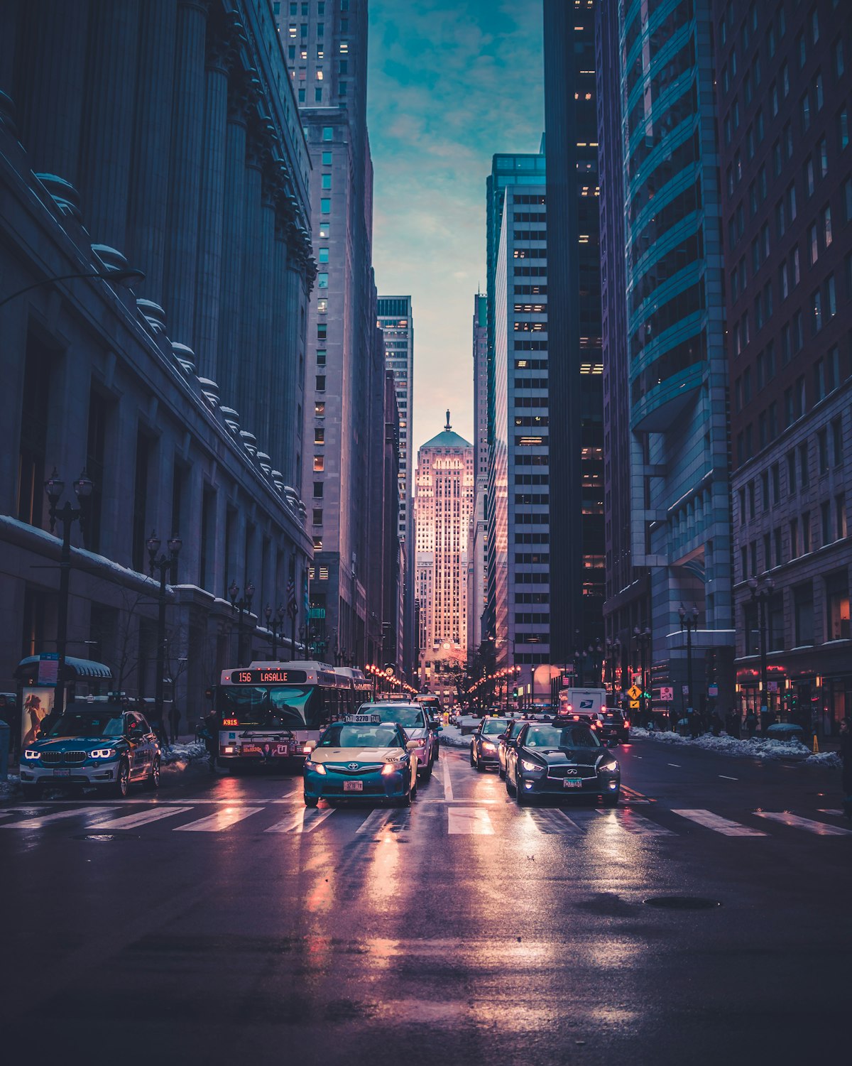 A city skyline represents the economy at scale